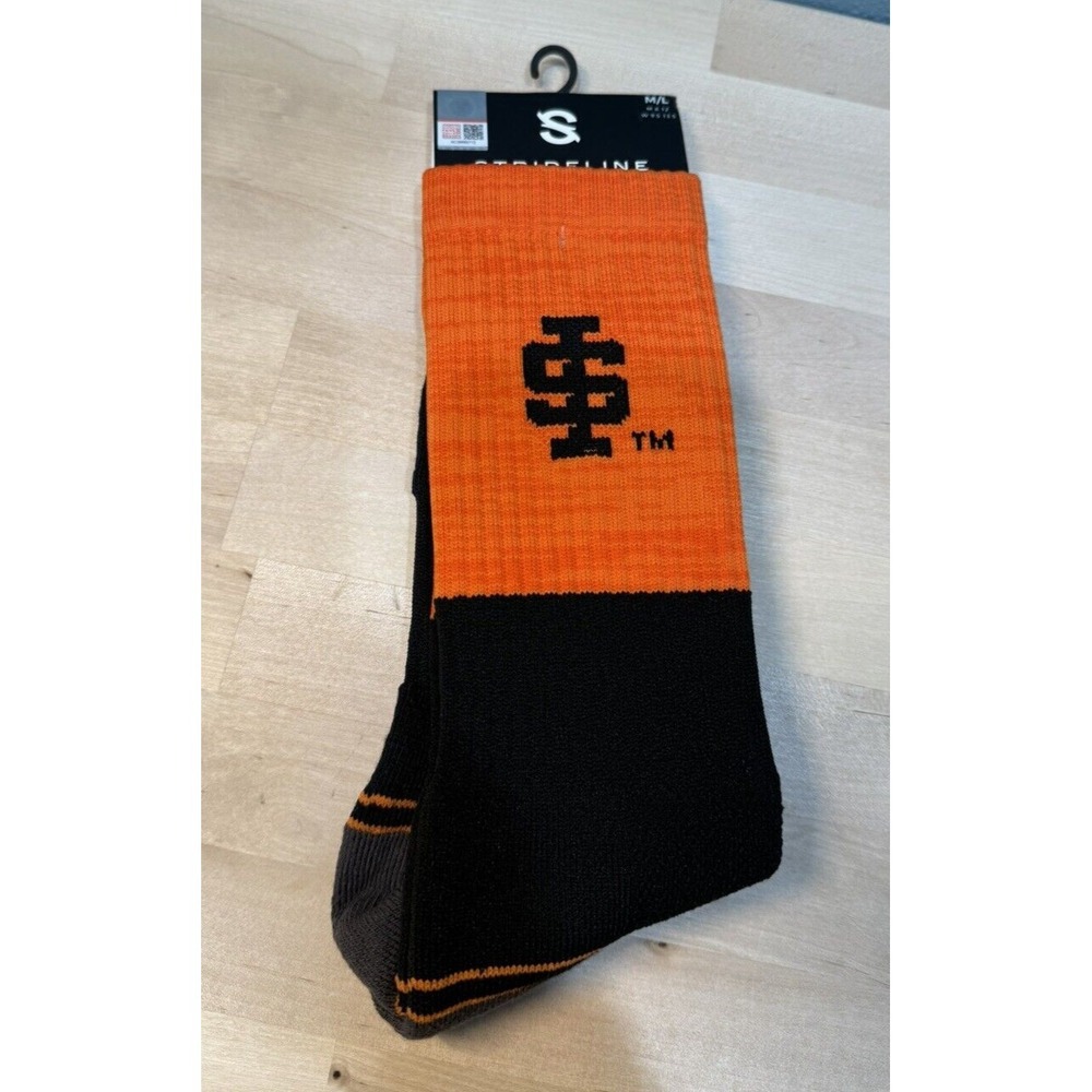 NCAA Idaho State Tiger Full Knit 3 Strideline Socks  One Pair New with Tags